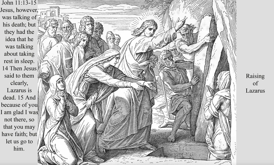 John 11,13-15 Raising of Lazarus